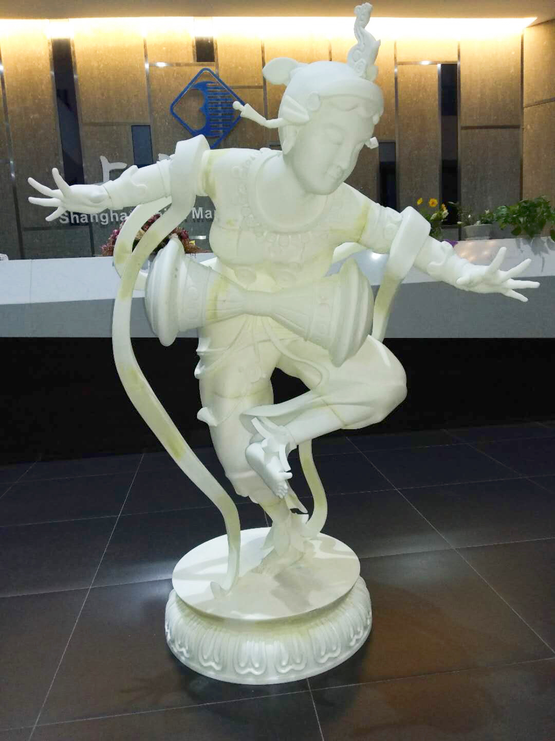3D打印機打印大型雕塑——敦煌壁畫，白色數(shù)模